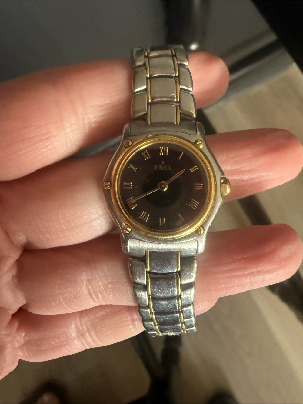 Ebel Two-Tone Stainless Steel + 18k Wristwatch — for Small Wrist! New Battery!